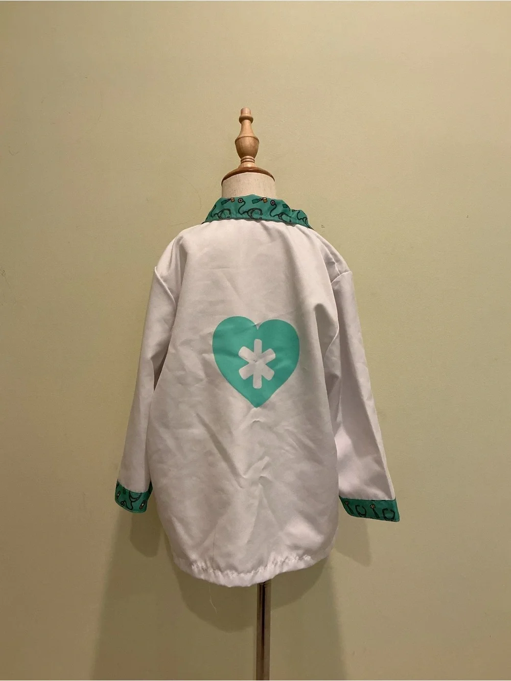 Melissa & Doug White Doctor Jacket with Teal Pattern Trim